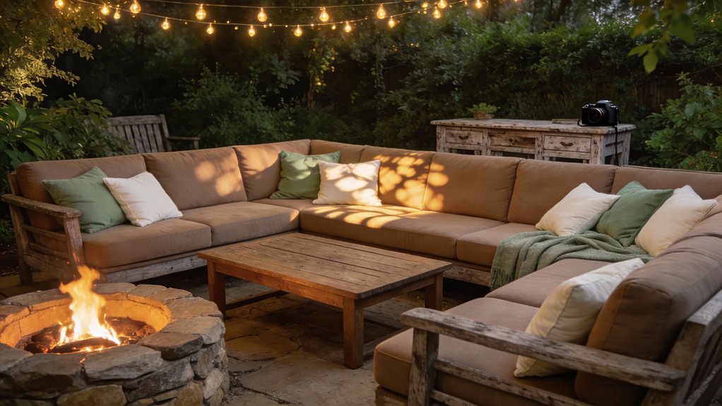 comfortable inviting outdoor furniture
